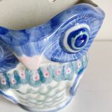 Cache-pot chouette vintage en porcelaine de Chine