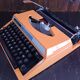 Silver Reed 100 orange typewriter