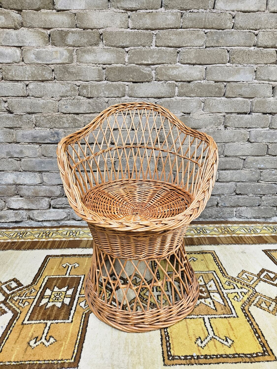 Vintage rattan armchair