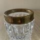 Vintage vase in chiseled Bohemian crystal and brass