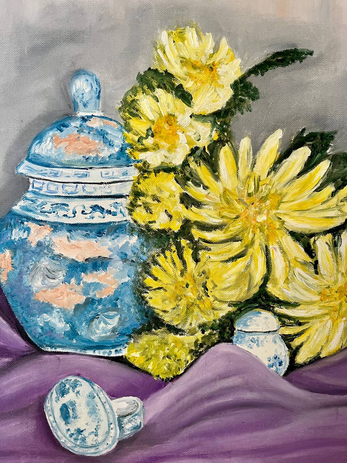 Oil on cardboard, signed, 33cm x 46cm