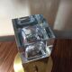 Touch cube lamp in plexiglas and brass 1970