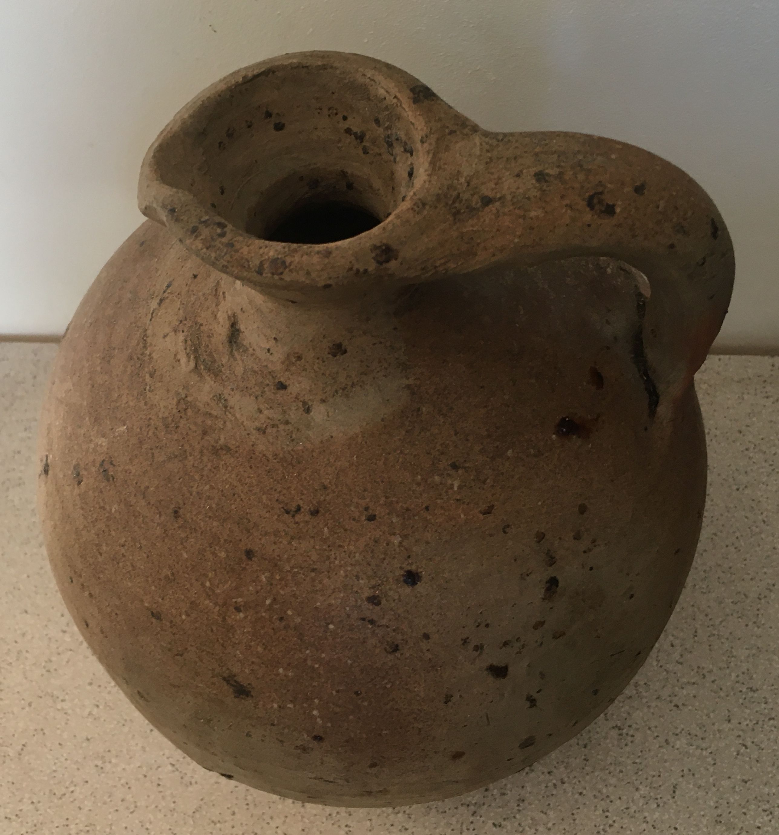 Old sandstone jar
