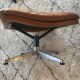 Ottoman model " King" in brown whiskey leather by Roger Vandenbeuck for Strassle , SWITZERLAND