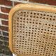 Chaise Cesca modèle b32 en blanc et bois par Marcel Breuer