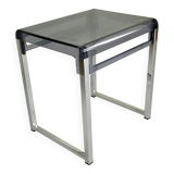 Table basse plexiglas et chrome 1970