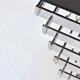 Italian stacked chrome and tinted glass console 1970