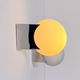 Pair of vintage wall lights in chrome and opaline, France 1990