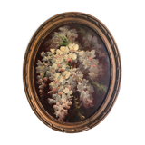 Oil on canvas Glycine branch