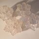 4 vintage plexiglass ice style candle holders 1980