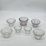 Lot / set of old jam pots / vintage verrines