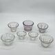 Lot / set of old jam pots / vintage verrines