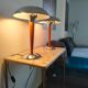 Pair of mushroom lamps ocean liner 1980