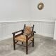 Fauteuil paillé 1950 dlg Dudouyt