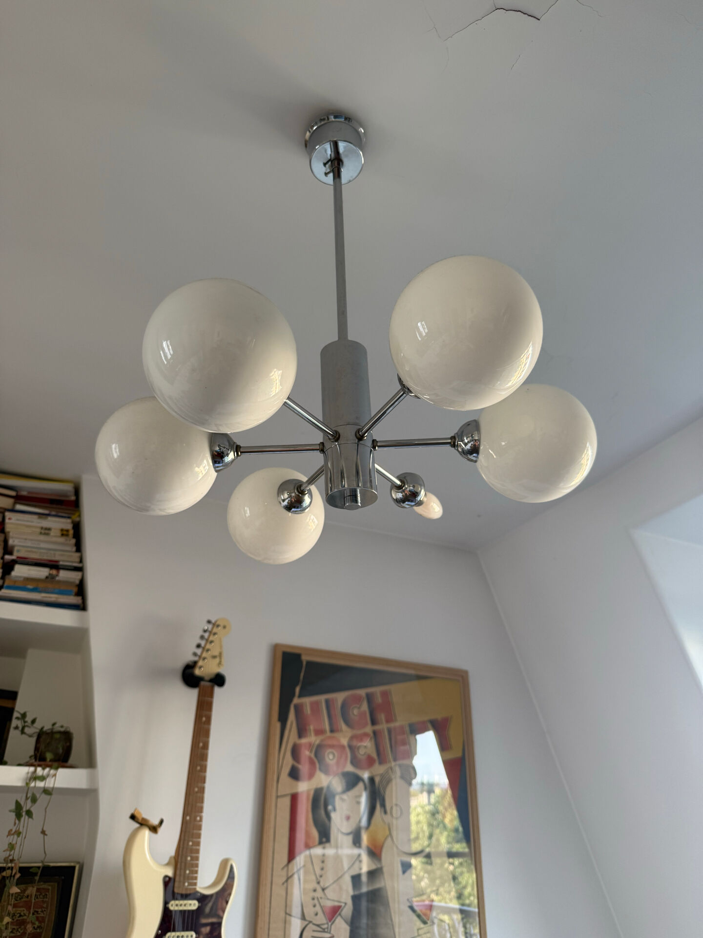 Authentic vintage ceiling light from the 1970s.
