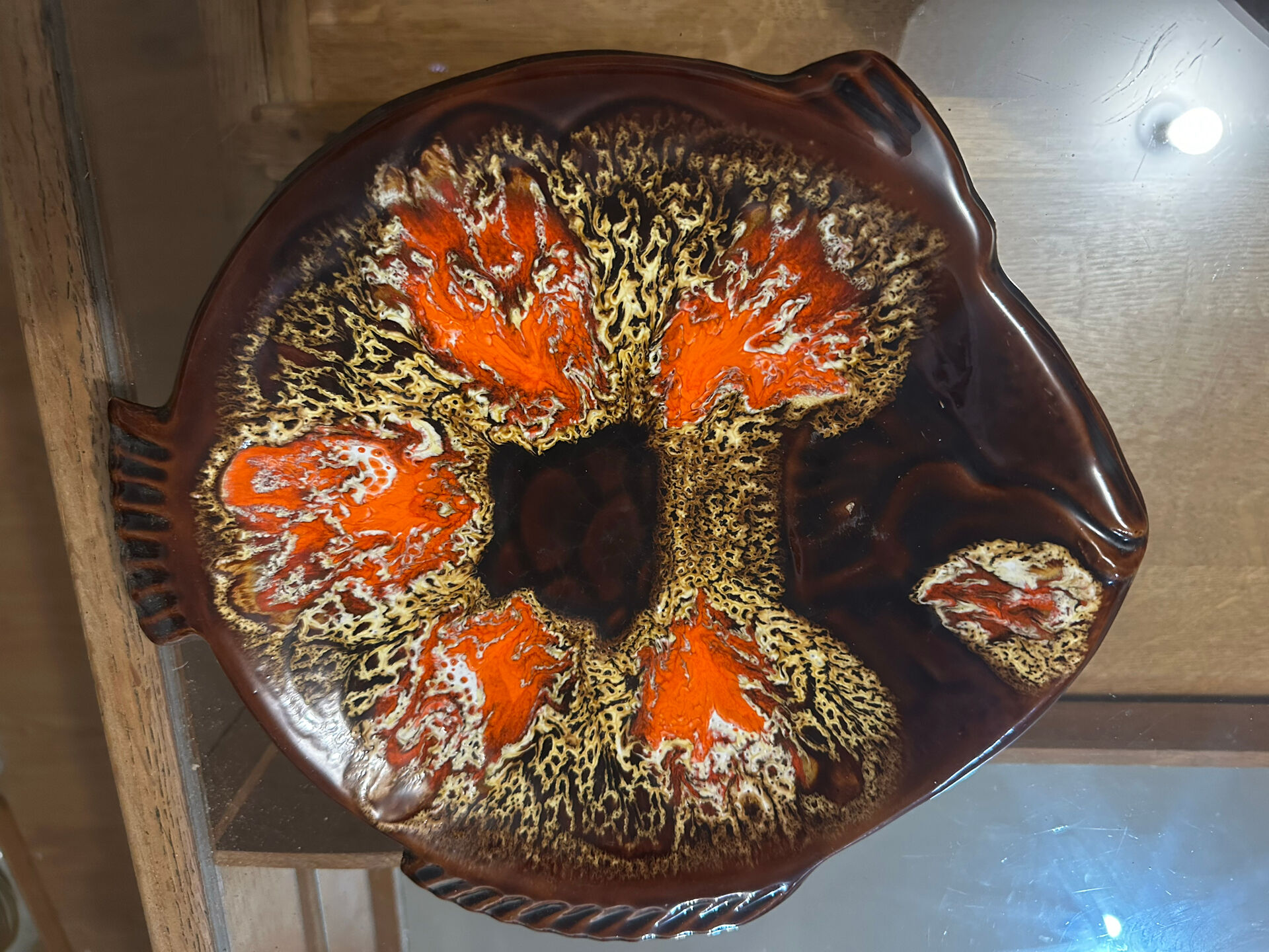 6 vintage fish plates signed Marius Giuge - Vallauris