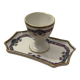 Coquetier and its Limoges Art Deco earthenware tray