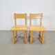 Vintage Brutalist Elm Chairs, Denmark, 1960s, Set of 2