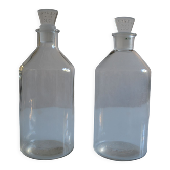 2 apothecary bottles