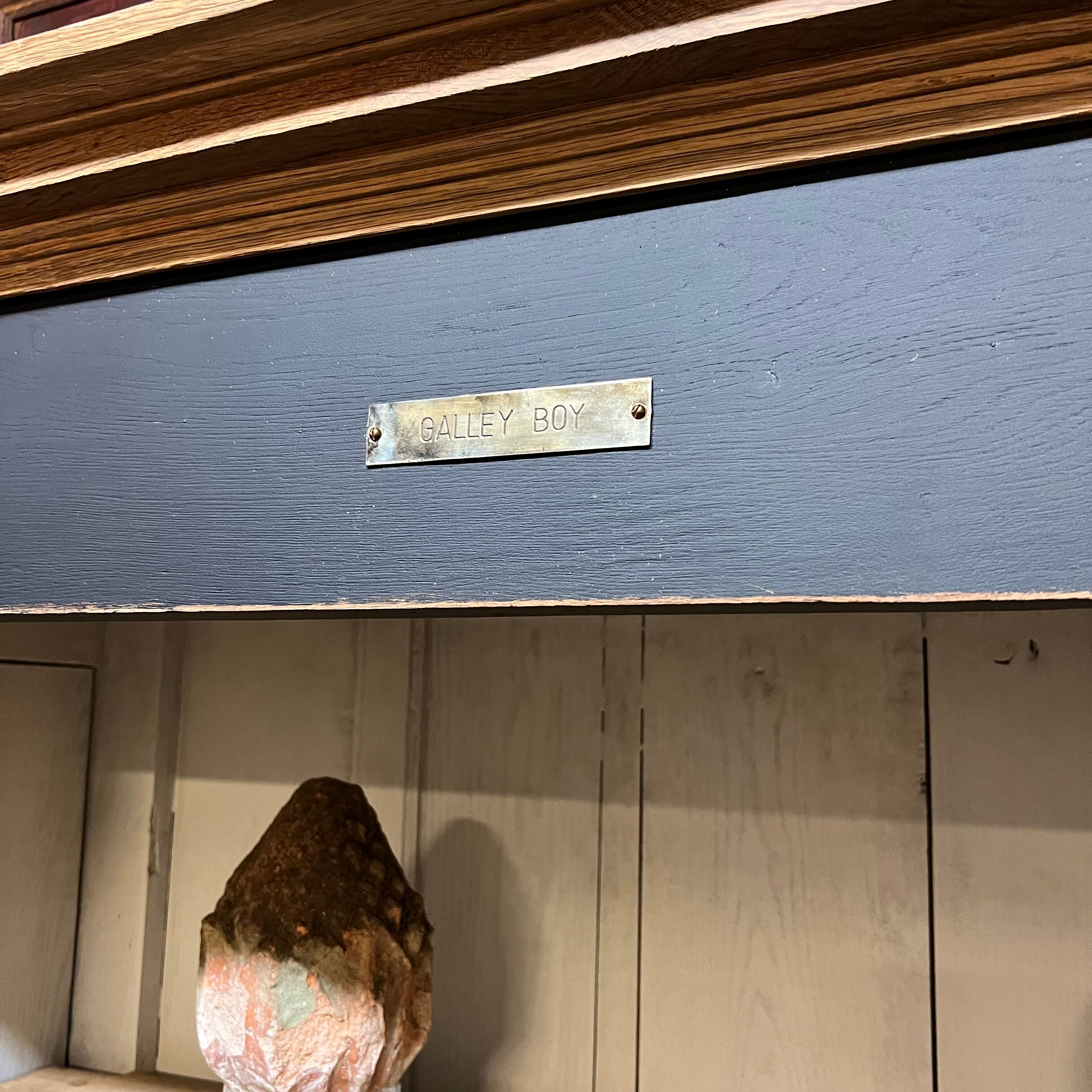 Patinated chestnut cabinet bookcase