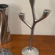 Bougeoir en fonte d’aluminium de forme organique