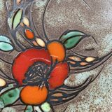Vallauris ceramic flower decoration plate