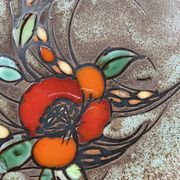 Vallauris ceramic flower decoration plate