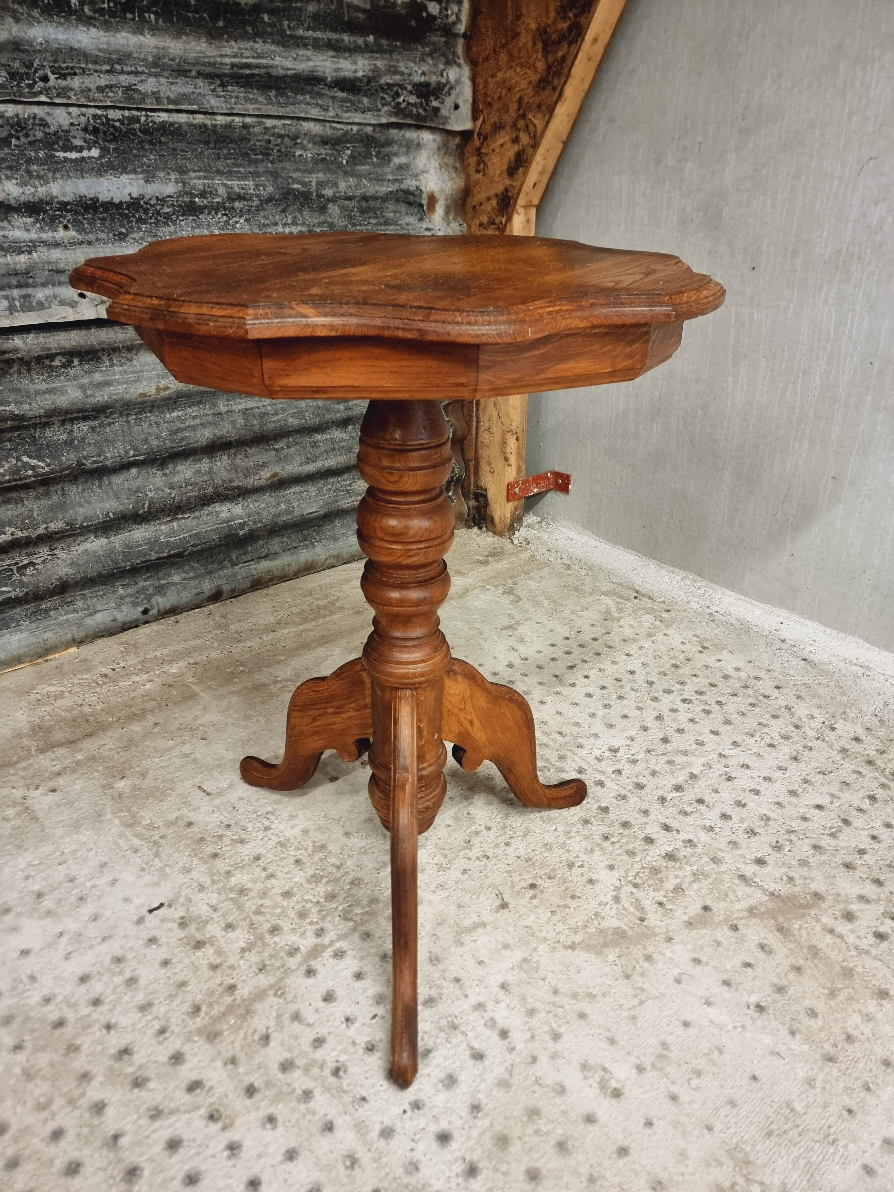 Antique table wine table plant table side table oak