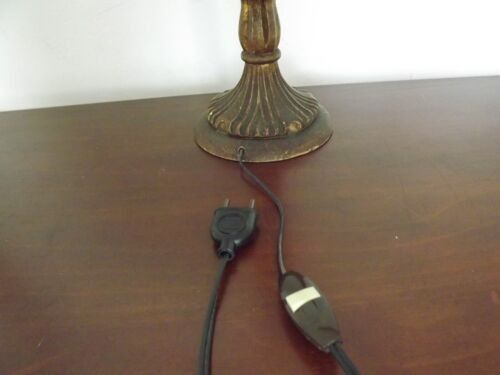 Vintage carved wooden lamp
