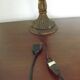 Vintage carved wooden lamp