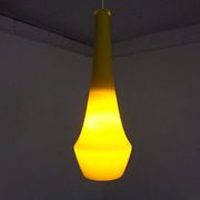 Yellow Teardrop Glass Ceiling Lamp from Holmegaard, Denmark, 1960s
