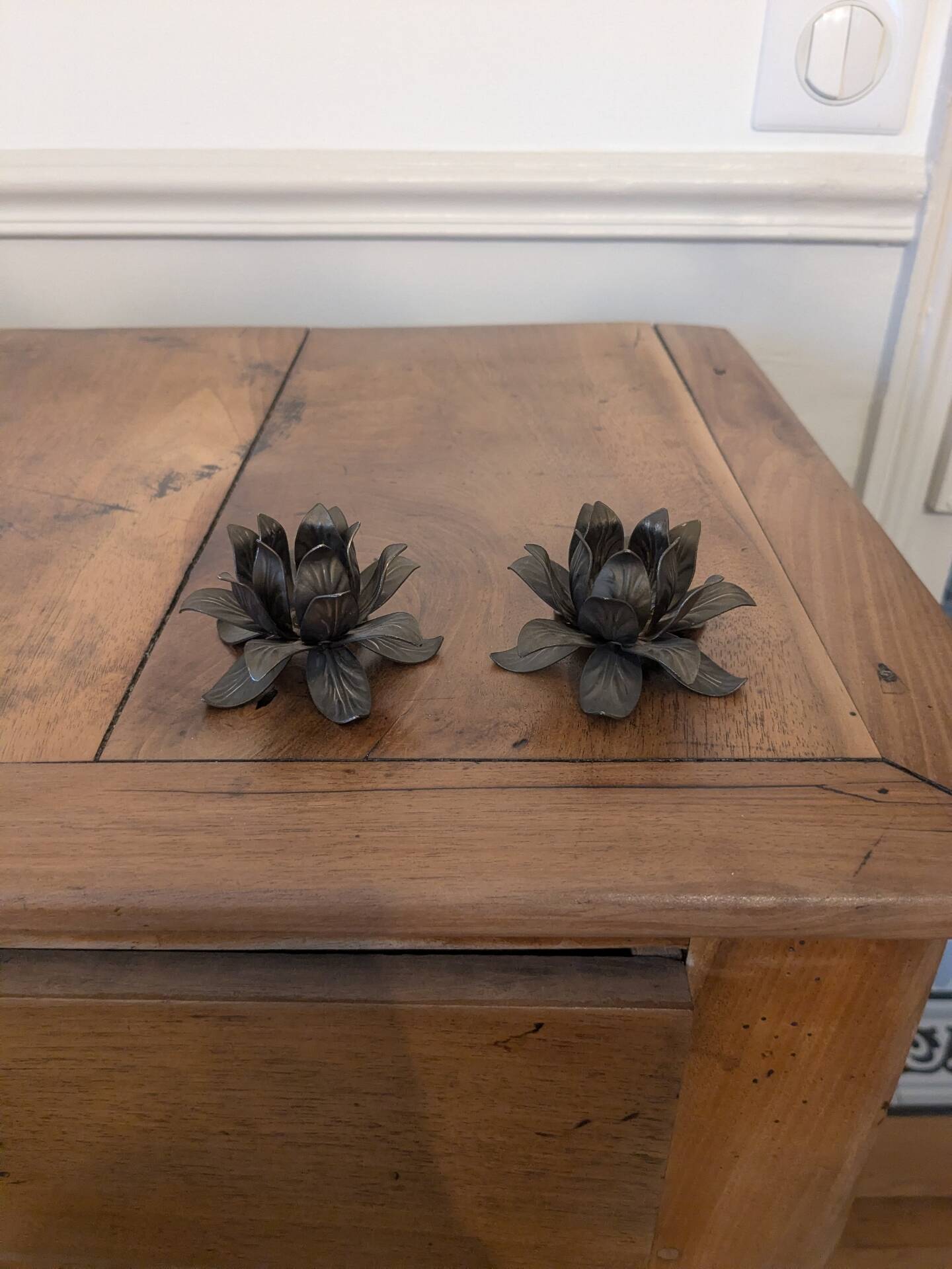 Lotus flower candle holders