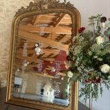Large 19th century mirror gilded with gold leaf