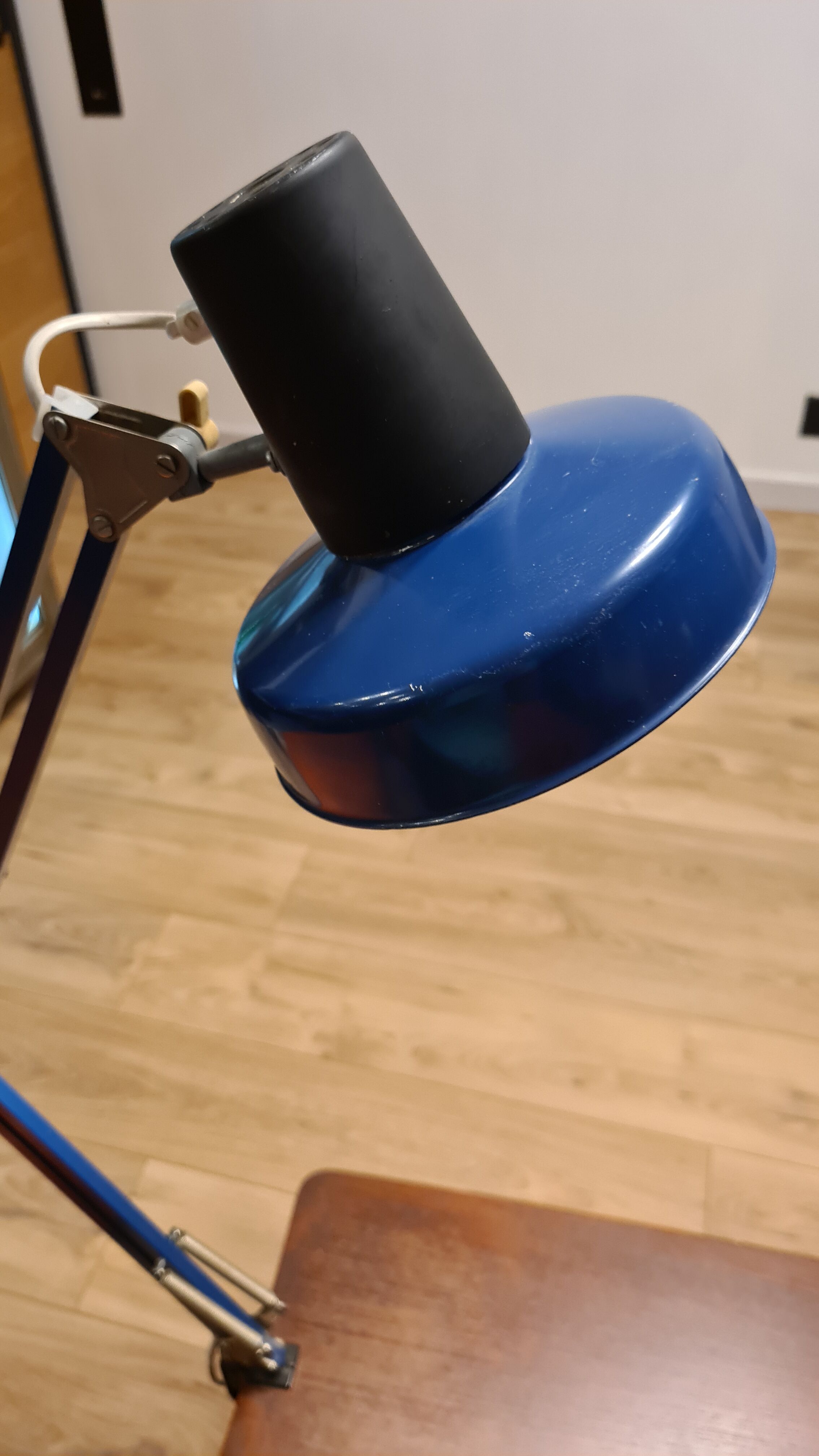 Vintage blue architect lamp