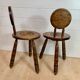 Paire de petites chaises style breton