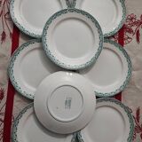 8 assiettes anciennes Sarreguemines Orléans