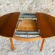 Extendable dining table in teak, butterfly extension by Van Pelt circa 1960.