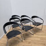Set of 6 designer chairs from Italy.