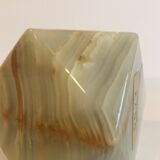 Presse papier en marbre d'onyx vintage