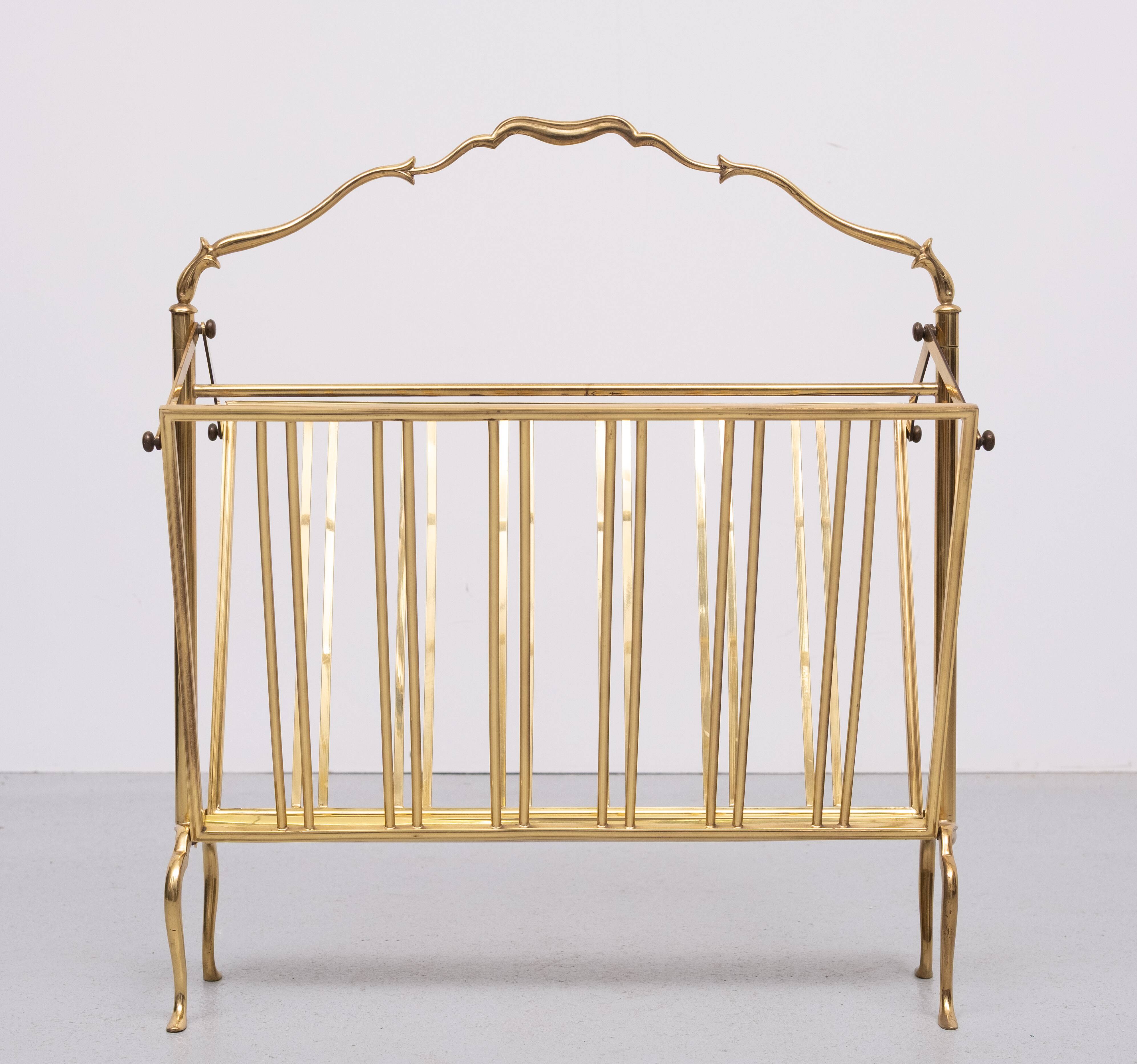 Brass Magazine holder Maison Baguès 1950s France