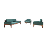 Romantica living room set by Piero Ranzani for Elam in walnut Italy 1950s