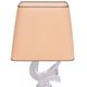 Daum Crystal Glass Bird Table Lamp, Vintage 1960s, France, Oval Shade