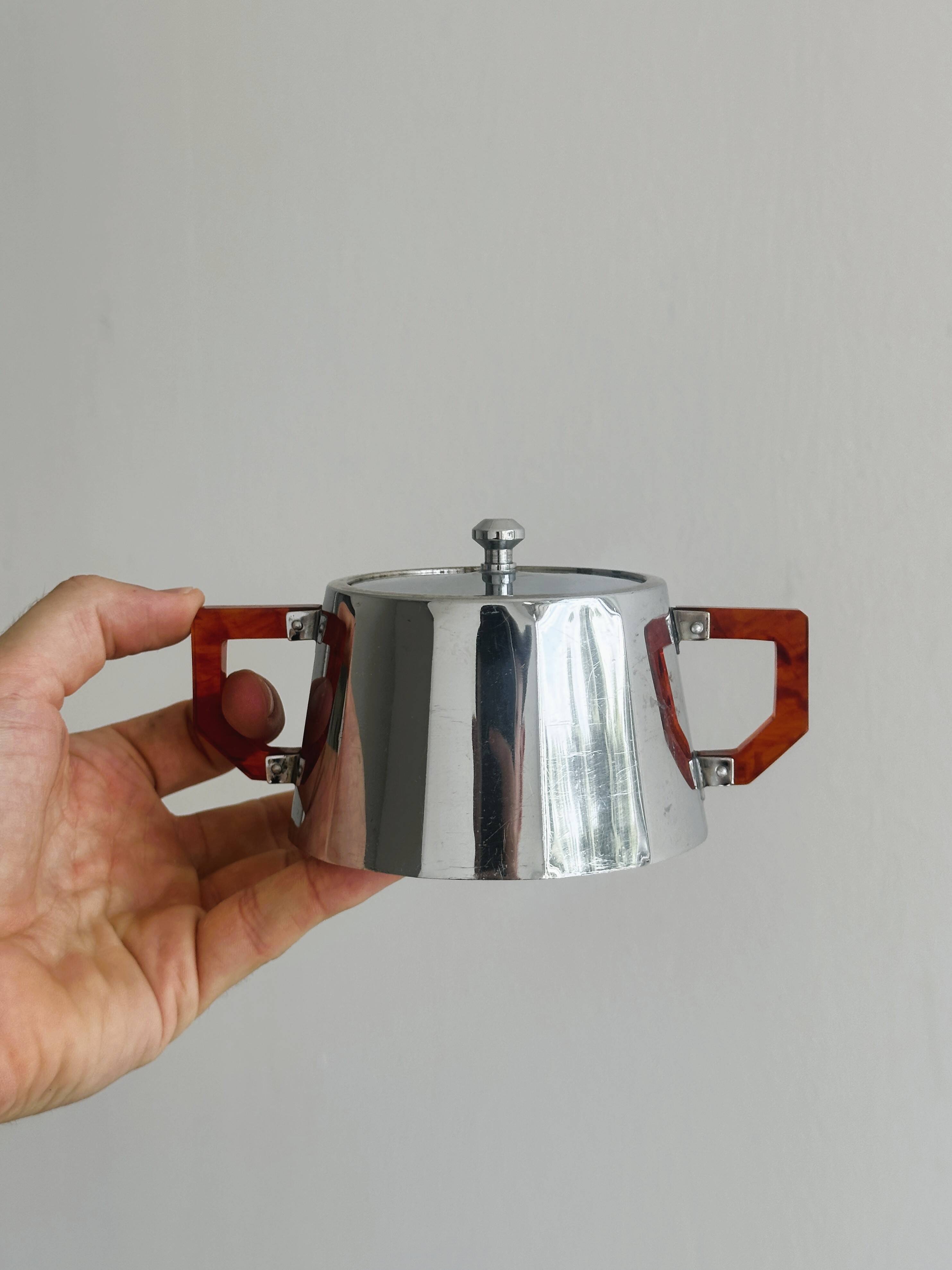 Metal sugar bowl