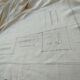 Old great days sheet & returns ecru linen canvas - (circa 1900) never used 228 x 290 cm