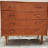 Vintage four-drawer chest of drawers circa 1960