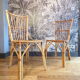 Paire de chaises vintage en osier