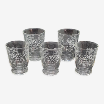 5 verres gravés