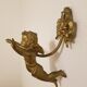 Hook in gilded bronze cherub or angelo