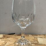 Set of 6 vintage 20th century cut crystal stemmed glasses