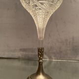 Vase bouquetière cornet in cut crystal Louis XVI style late nineteenth early twentieth